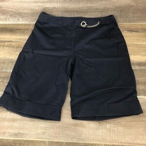 Jones Wear Studio Blue Cuffed Stretch Shorts Size 10